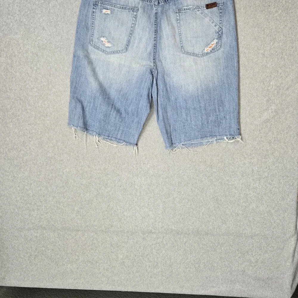 LRG Men Shorts 38 Light Blue Denim Jeans Distressed Grunge Y2KJ186003